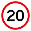 20km/h, Multi Message 600 x 600mm Corflute, Class 1 Reflective