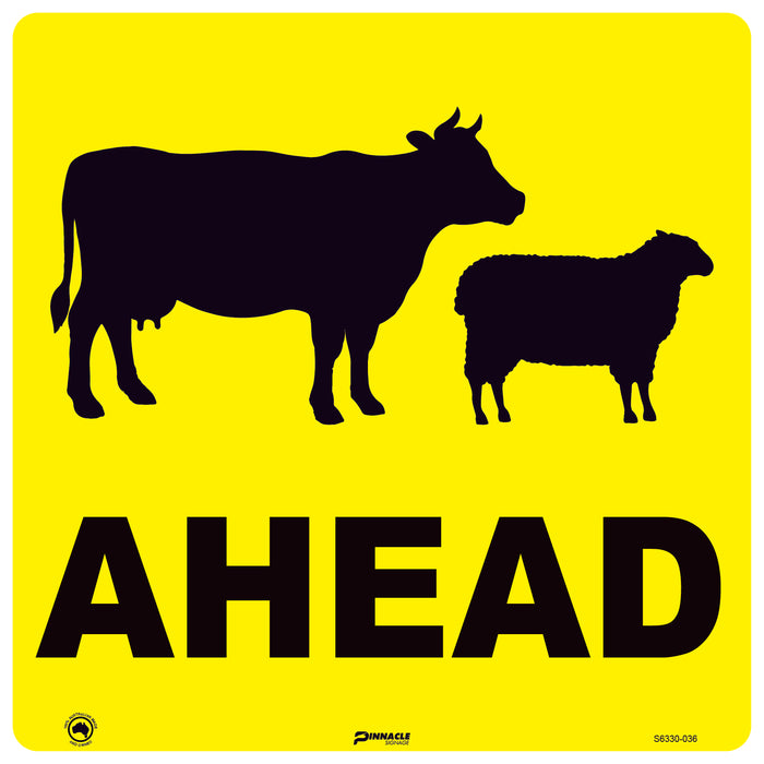 Stock Ahead (Sheep & Cattle Picto + Ahead Text)