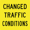 Changed Traffic Conditions, Multi Message 600 x 600mm Corflute, Class 1 Reflective