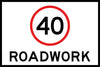 40 Roadwork, 1200 x 900 Boxed Edge, Metal Class 1 Reflective