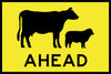 Stock Ahead (Symbolic), 900 x 600mm Boxed Edge, Metal Class 1 Reflective