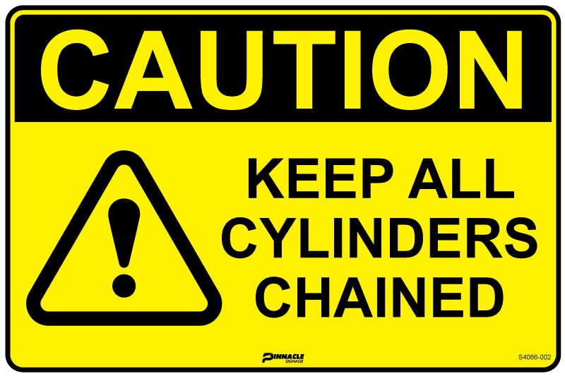 Caution Keep All Cylinders Chained