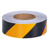 Black/Yellow Adhesive Reflective Tape, Class 2, 50mm x 45.7m