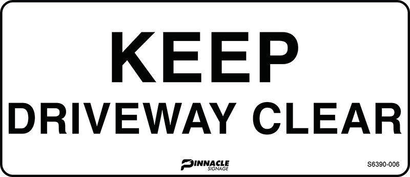 Keep Driveway Clear