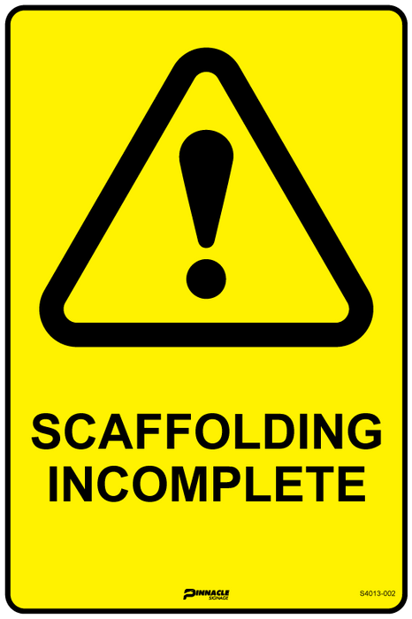 Scaffolding Incomplete