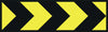 Hazard Warning Marker, 1500 x 450 Boxed Edge, Metal Class 1 Reflective