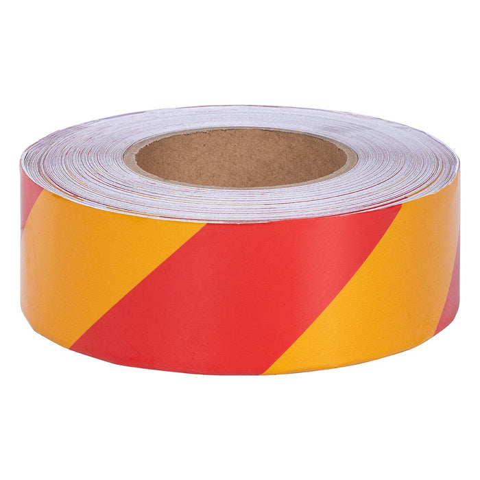 Red/Yellow Adhesive Reflective Tape, Class 2, 50mm x 45.7m