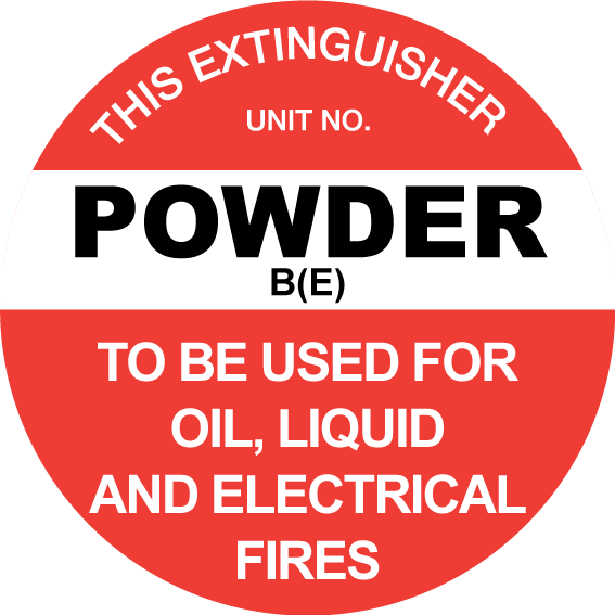 This Extinguisher: Powder B(E) 200mm Disc