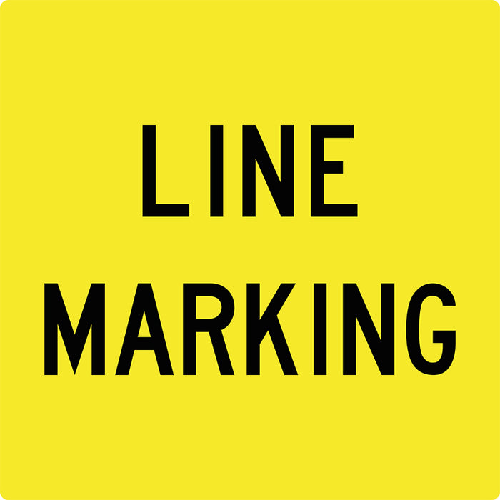 Line Marking, Multi Message 600 x 600mm Corflute, Class 1 Reflective