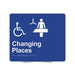 Braille Sign, Changing Places, 210 x 180mm, Blue/White PVC