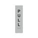 Braille Sign, Pull (Vertical), 180 x 50mm, Silver/Black PVC