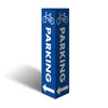 Three Sided Bollard Cover Surround, Parking Left Arrow (Bicycle Picto)