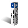 Three Sided Bollard Cover Surround, Staff Parking Only