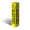 Three Sided Bollard Cover Surround, Slippery When Wet (With Picto)