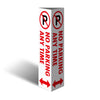 Three Sided Bollard Cover Surround, No Parking Any Time (Dual Arrows)
