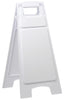 Plastic Sign Stand, Double Sided, Blank White