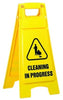Plastic Sign Stand, Double Sided, Cleaning In Progress
