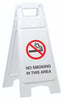 Plastic Sign Stand, Double Sided, No Smoking In This Area