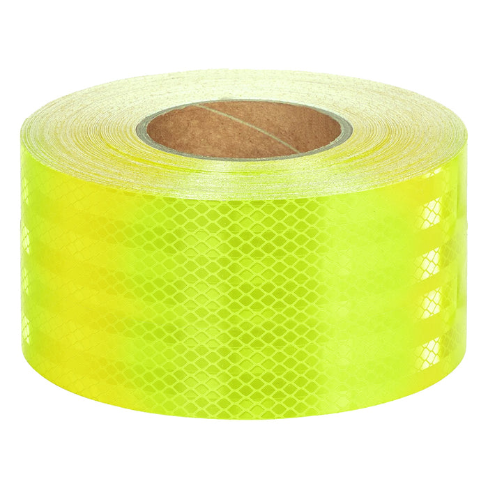Fluorescent Lime Green Adhesive Reflective Tape, Class 1, 100mm x 45.7m