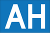 Utility Service Marker/Hydrant Marker, 150 x 100mm CL1 Refl. Aluminium, White/Blue, AH