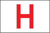 Utility Service Marker/Hydrant Marker, 150 x 100mm CL1 Refl. Aluminium, Red/White, H
