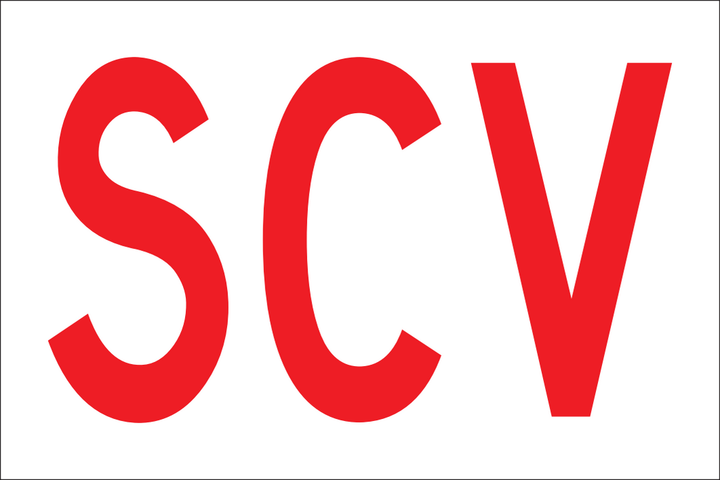 Utility Service Marker/Hydrant Marker, 150 x 100mm CL1 Refl. Aluminium, Red/White, SCV