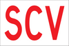 Utility Service Marker/Hydrant Marker, 150 x 100mm CL1 Refl. Aluminium, Red/White, SCV