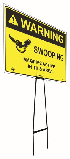 Mega Stake Lawn Sign Kit, Warning Swooping Magpies Active In This Area ...