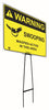 Mega Stake Lawn Sign Kit, Warning Swooping Magpies Active In This Area, 855mm Tall, 600 x 400mm Sign