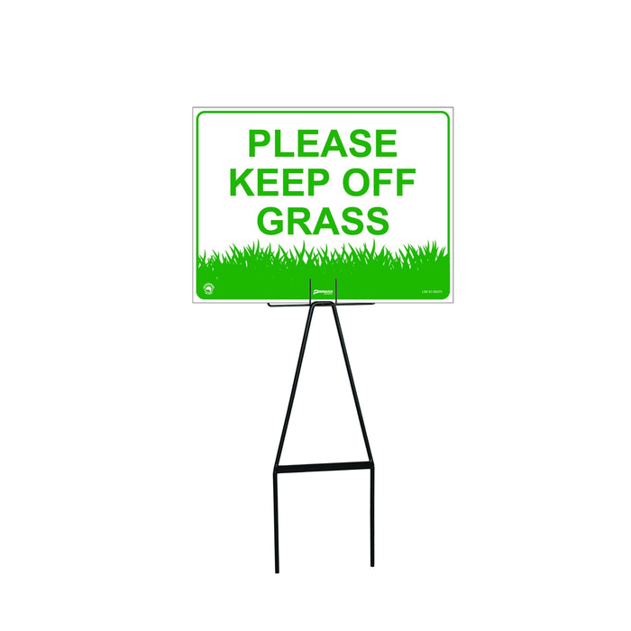 Bull Stake Lawn Sign Kit, Please Keep Off The Grass, 695mm Tall, 400 x 300mm Sign