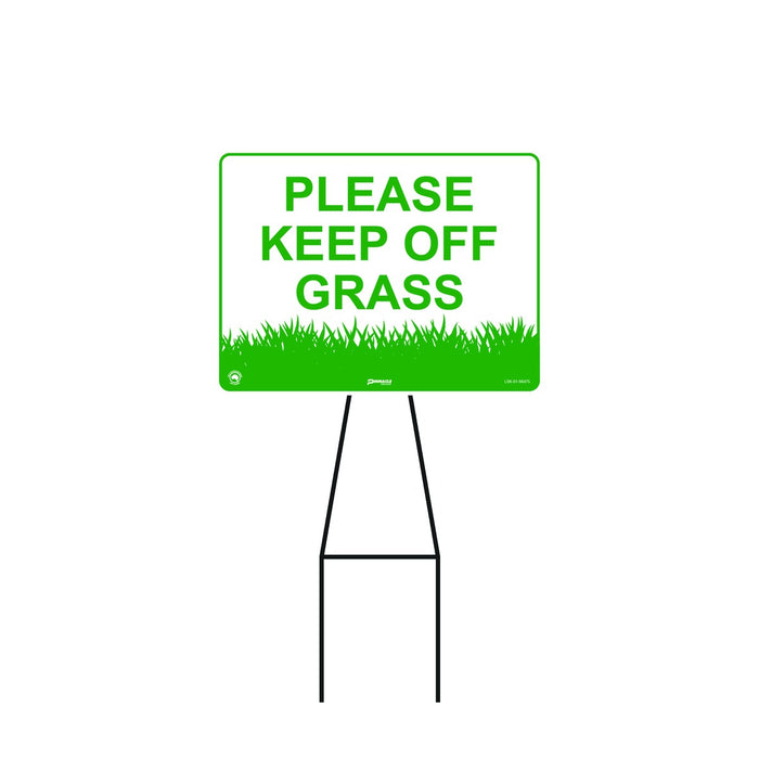 Bull Stake Lawn Sign Kit, Please Keep Off The Grass, 695mm Tall, 400 x 300mm Sign
