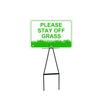 Bull Stake Lawn Sign Kit, Please Stay Off The Grass, 695mm Tall, 400 x 300mm Sign