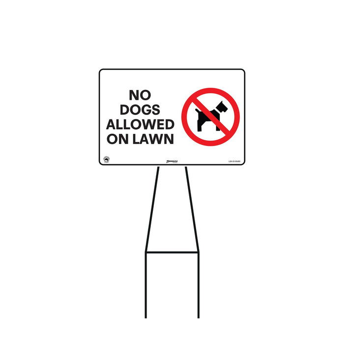 Bull Stake Lawn Sign Kit, No Dogs Allowed On Lawn, 695mm Tall, 400 x 300mm Sign