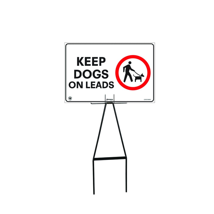 Bull Stake Lawn Sign Kit, Keep Dogs On Leads, 695mm Tall, 400 x 300mm Sign