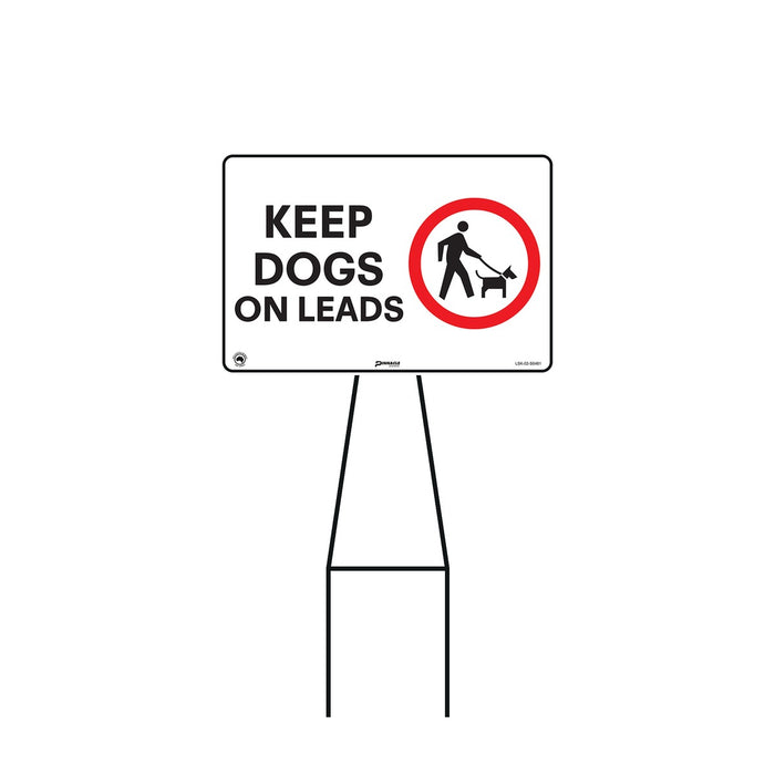 Bull Stake Lawn Sign Kit, Keep Dogs On Leads, 695mm Tall, 400 x 300mm Sign