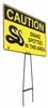 Mega Stake Lawn Sign Kit, Caution Snake Spotted In This Area, 855mm Tall, 600 x 400mm Sign