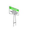 Mega Stake Lawn Sign Kit, Please Do Not Drive Or Park On Grass, 855mm Tall, 600 x 400mm Sign