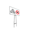 Mega Stake Lawn Sign Kit, No Dogs Allowed On Lawn, 855mm Tall, 600 x 400mm Sign