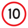 10km/h, Multi Message 600 x 600mm Corflute, Class 1 Reflective