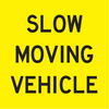 Slow Moving Vehicle, Multi Message 600 x 600mm Corflute, Class 1 Reflective