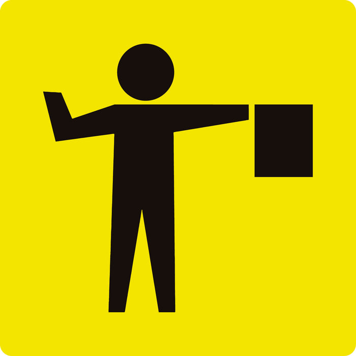 Symbolic Flagman, Multi Message 600 x 600mm Corflute, Class 1  Reflective