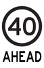40 Ahead (Portrait), Multi Message 925 x 600mm Corflute, Class 1 Refl.
