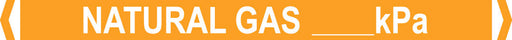 Self Adhesive Pipe Markers, Natural Gas ___kPa (Sand/Yellow-Ochre)