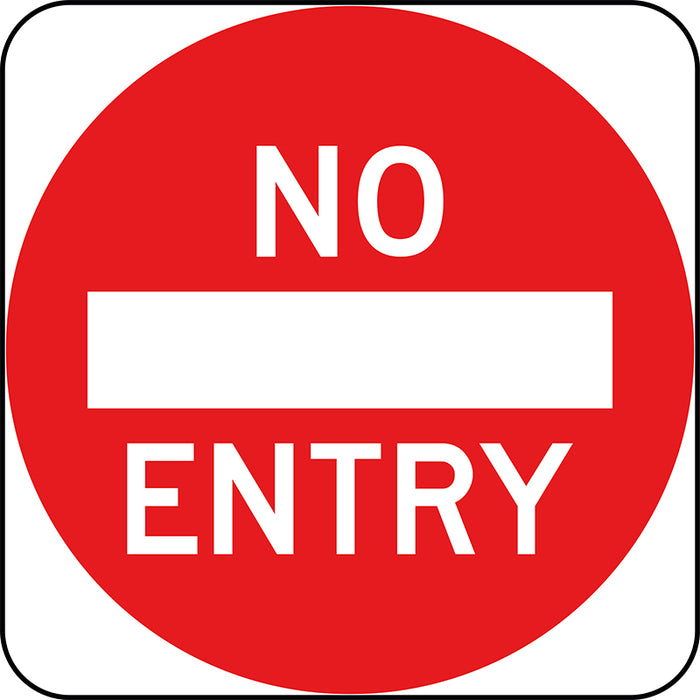 No Entry (Australian Standard Except NSW)