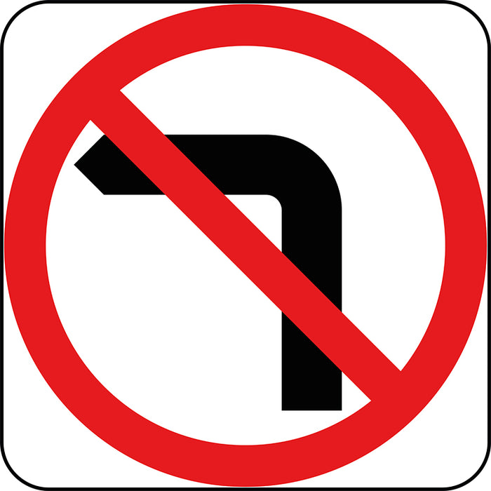 No Left Turn (Australian Standard Except NSW)