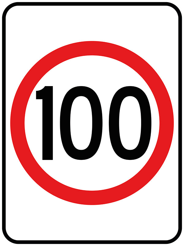 100 Speed Limit — Pinnacle Signage