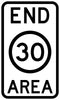 End 30 (Speed Limit) Area