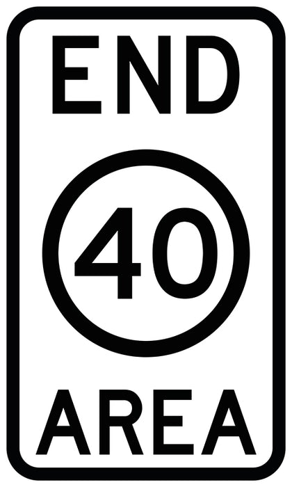 End 40 (Speed Limit) Area