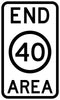 End 40 (Speed Limit) Area