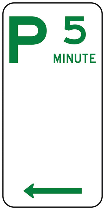 Parking 5 Min (Symbolic Left Arrow)